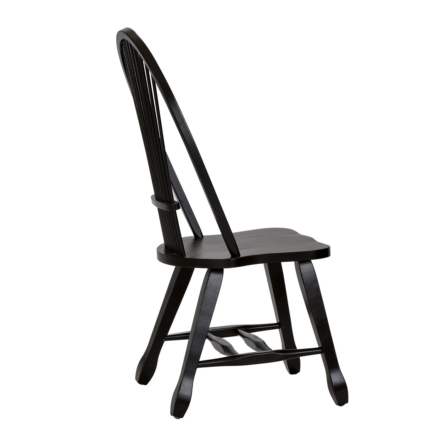 Treasures Sheaf Back Side Chair - Black