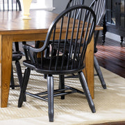 Treasures Bow Back Arm Chair - Black