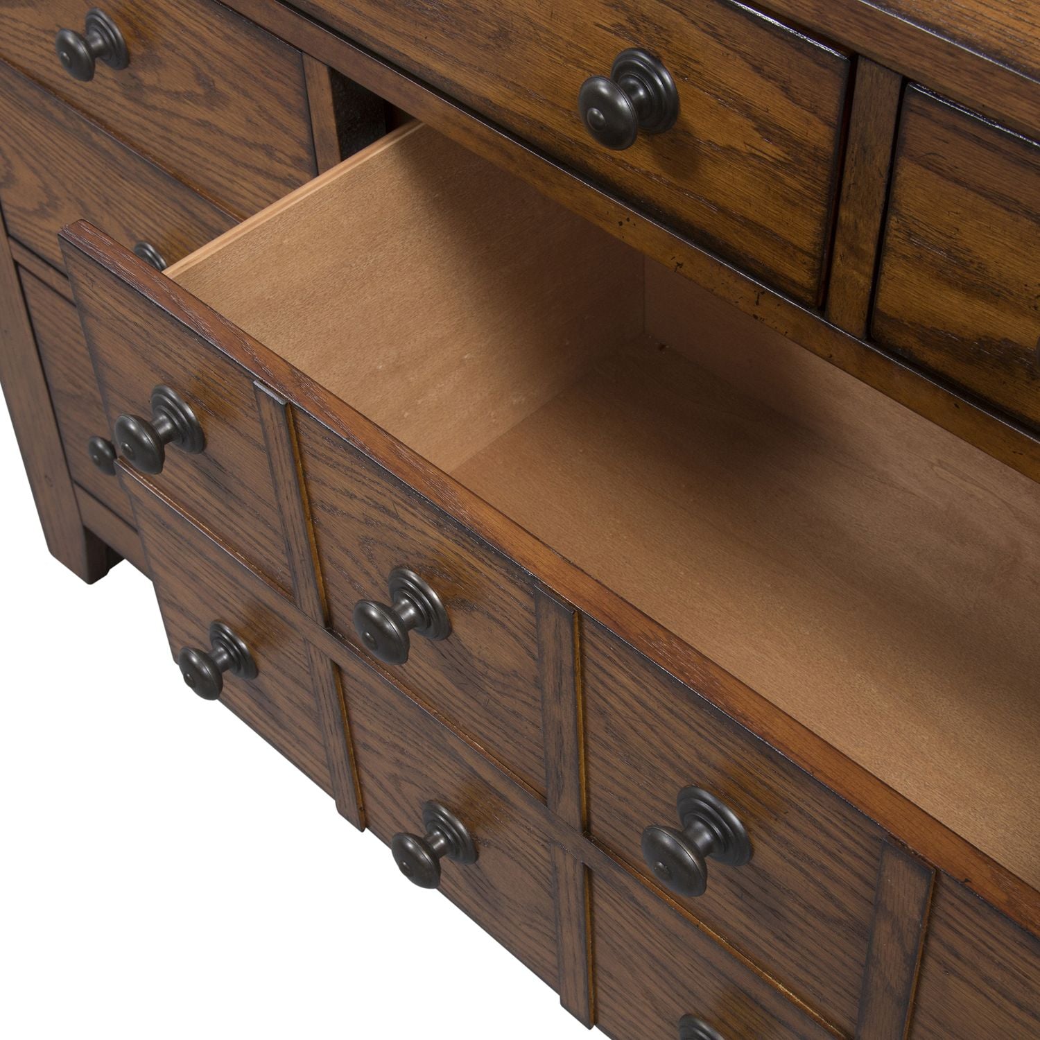 Grandpas Cabin King Sleigh Bed, Dresser & Mirror, Nightstand