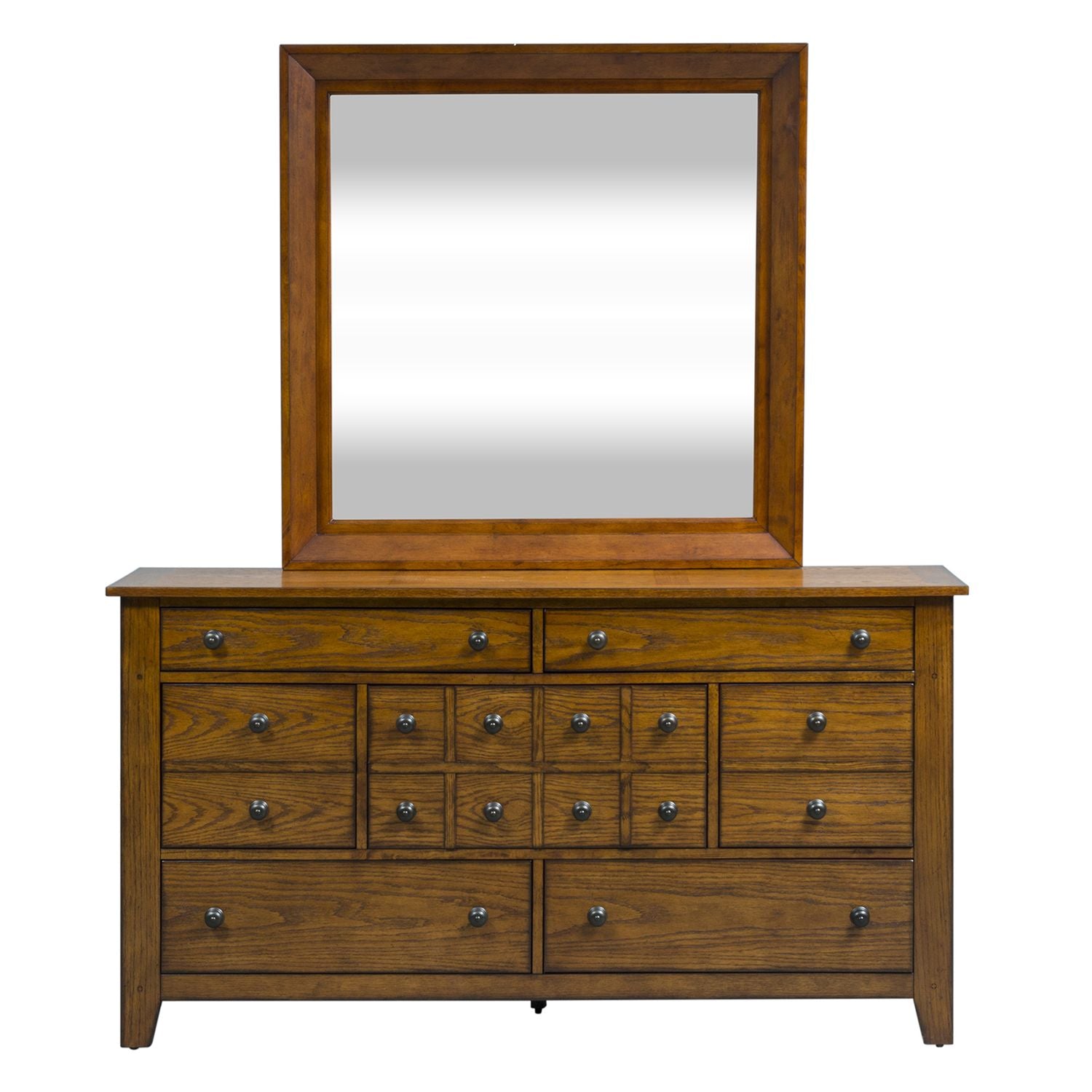 Grandpas Cabin Queen Sleigh Bed, Dresser & Mirror, Nightstand