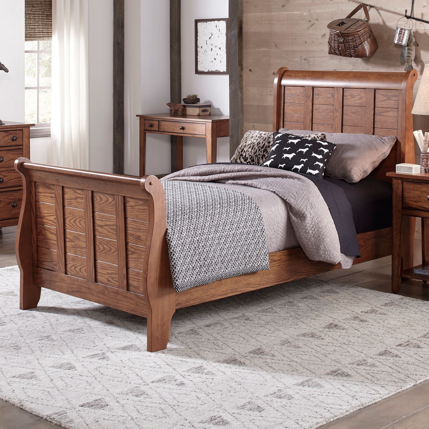 Grandpas Cabin Full Sleigh Bed