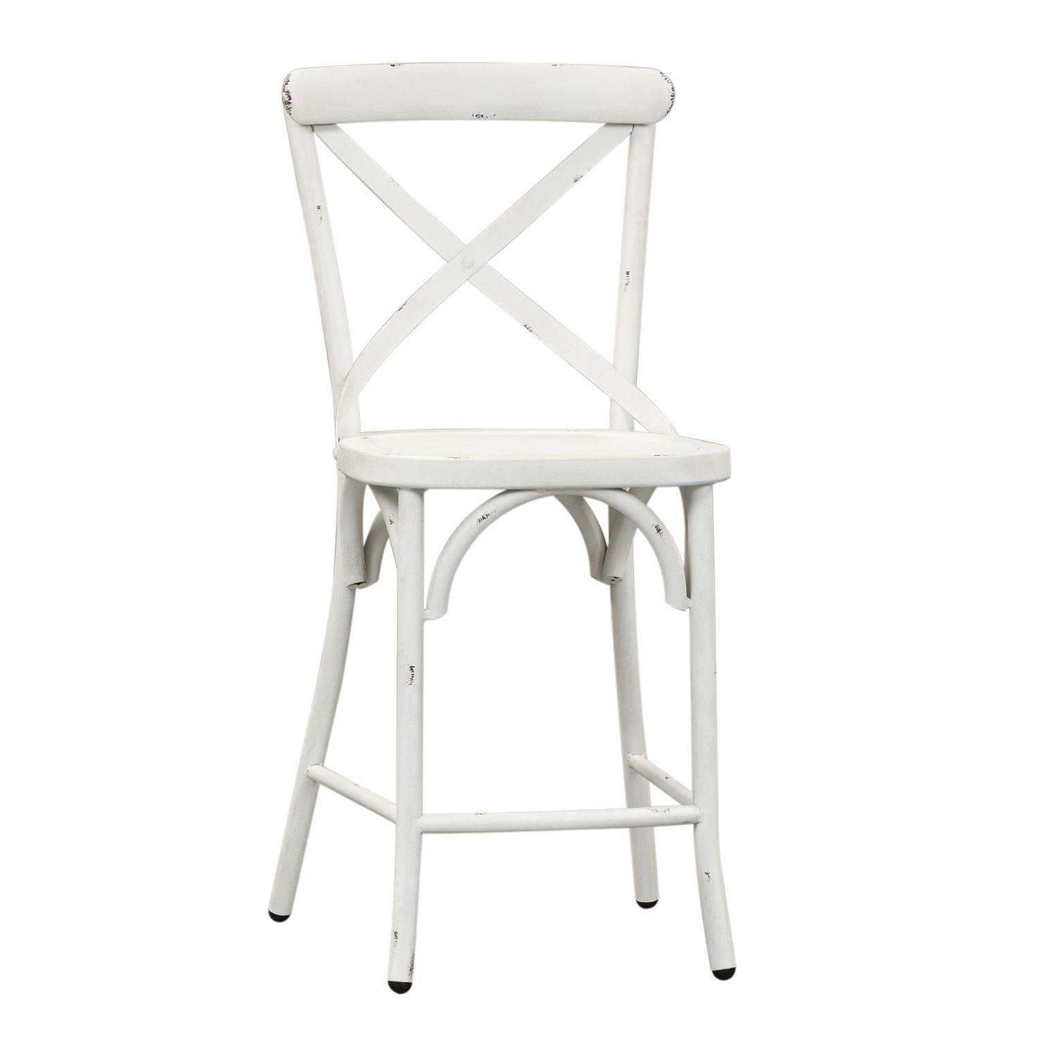 Vintage Series X Back Counter Chair - Antique White