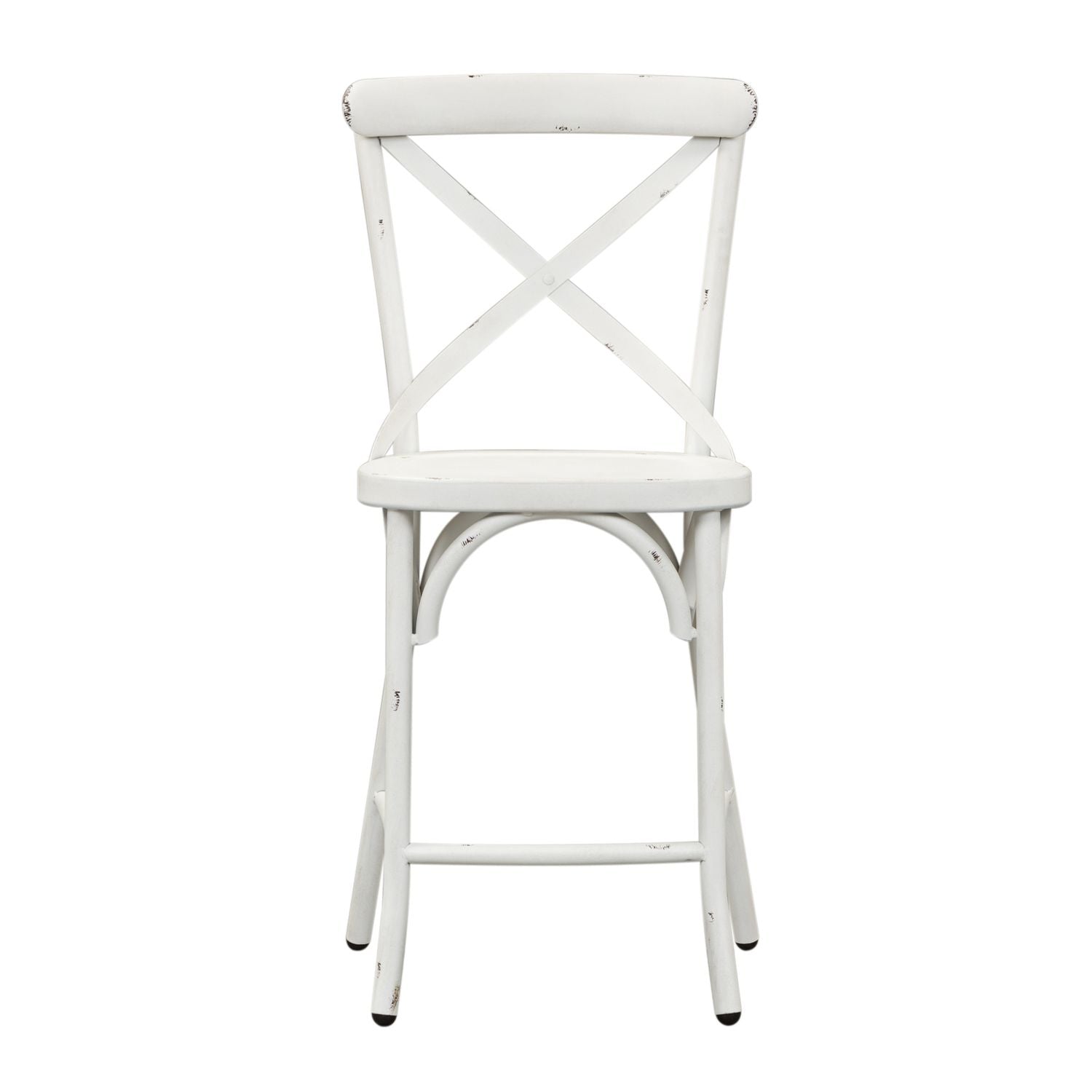 Vintage Series X Back Counter Chair - Antique White