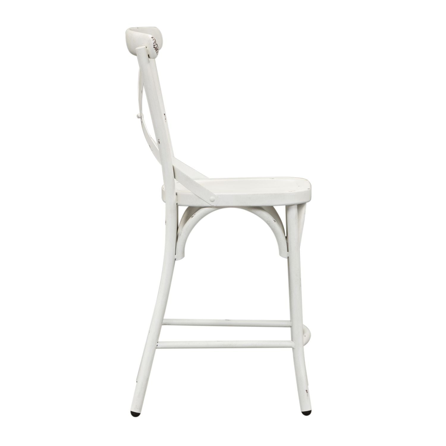 Vintage Series X Back Counter Chair - Antique White