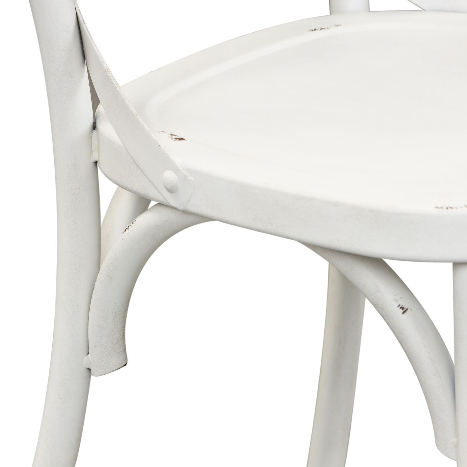 Vintage Series X Back Counter Chair - Antique White