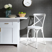 Vintage Series X Back Counter Chair - Antique White