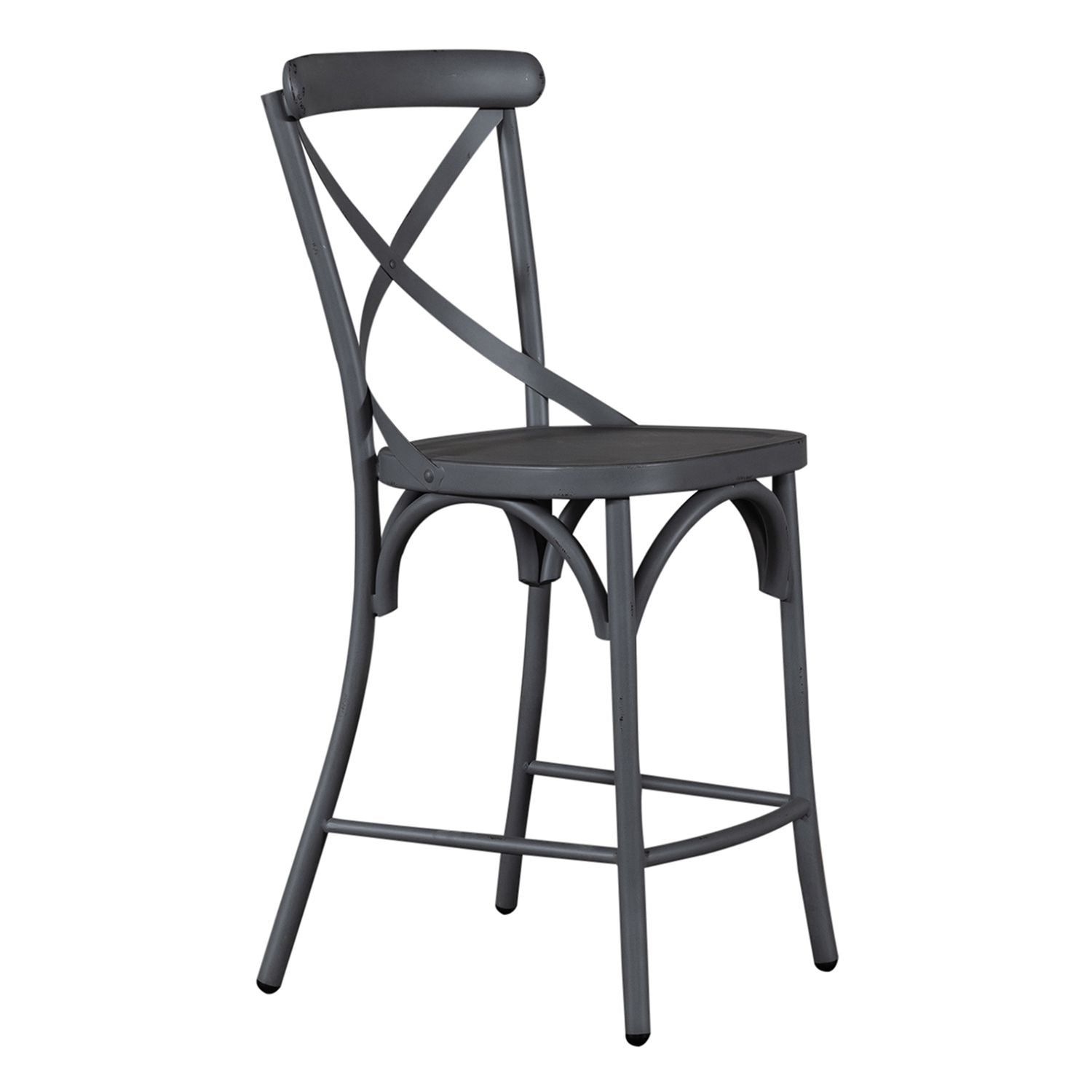 Vintage Series X Back Counter Chair - Grey