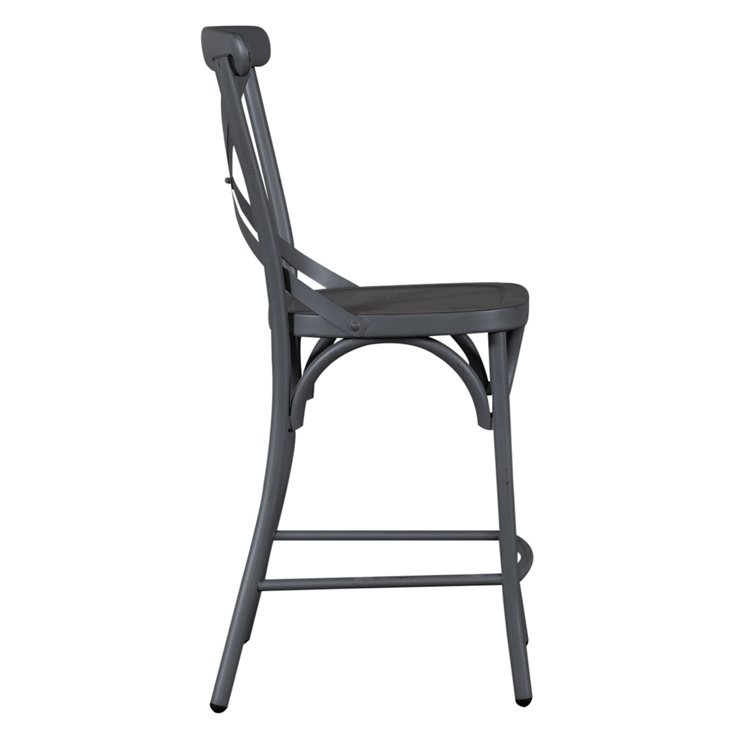 Vintage Series X Back Counter Chair - Grey
