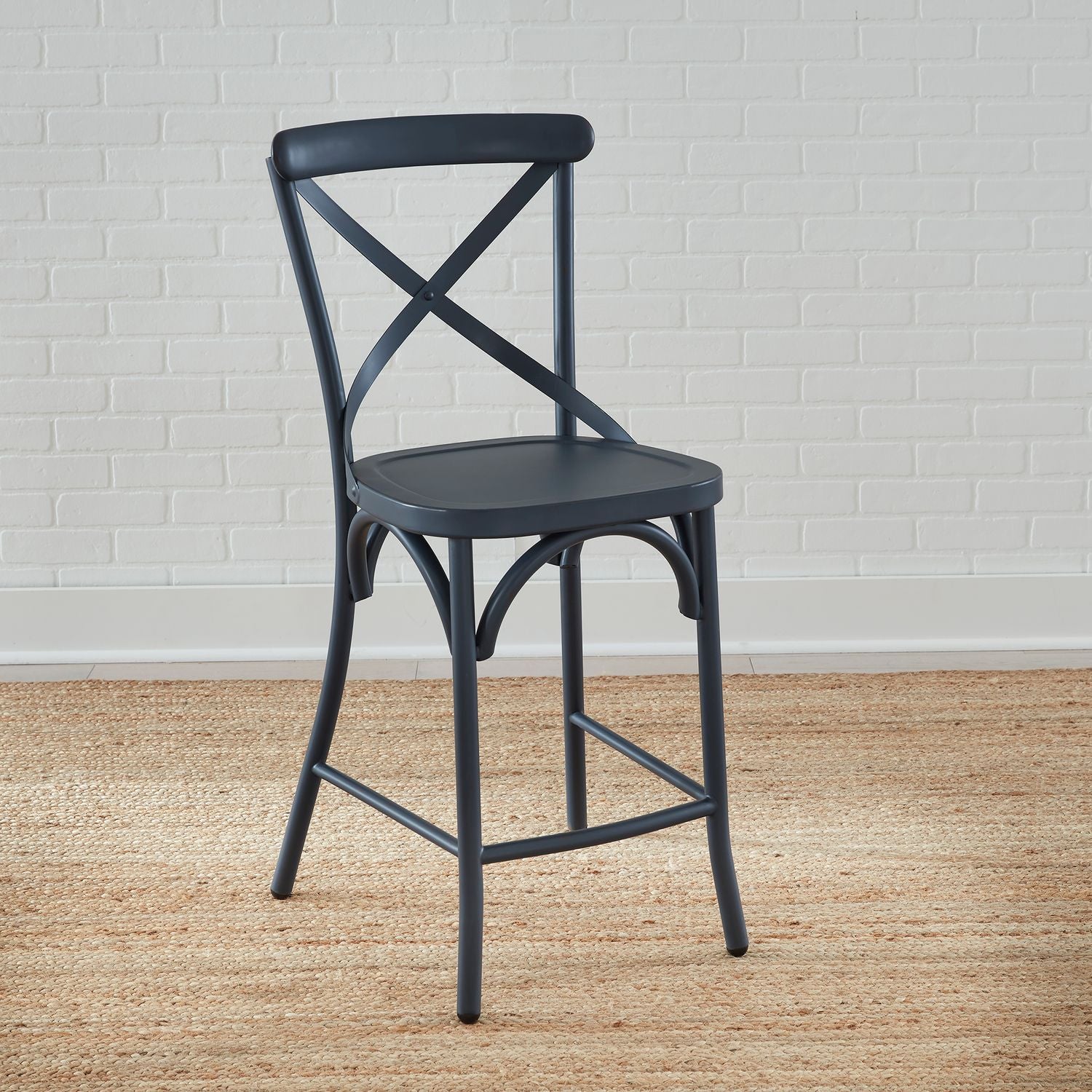 Vintage Series X Back Counter Chair- Navy