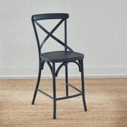 Vintage Series X Back Counter Chair- Navy