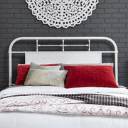 Vintage Series King Metal Headboard - Antique White