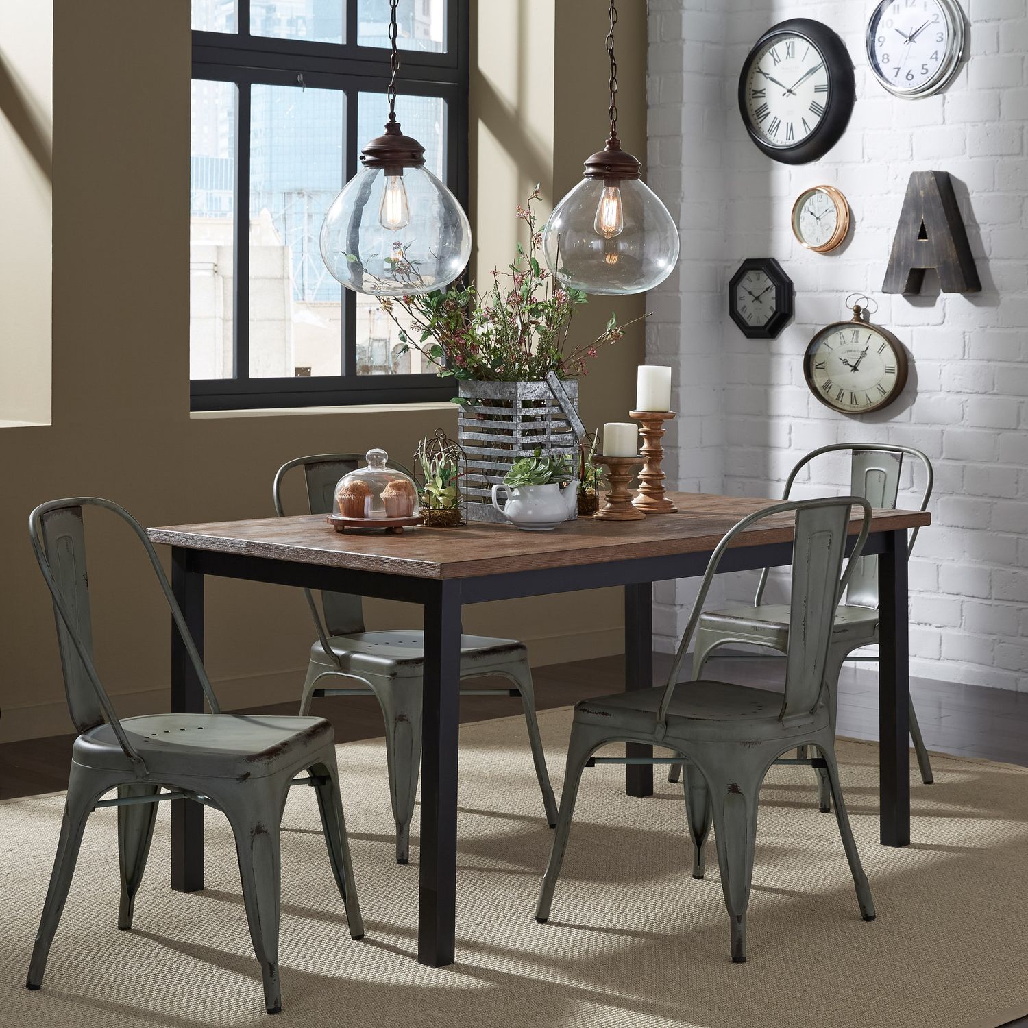 Vintage Series Bow Back Side Chair - Green