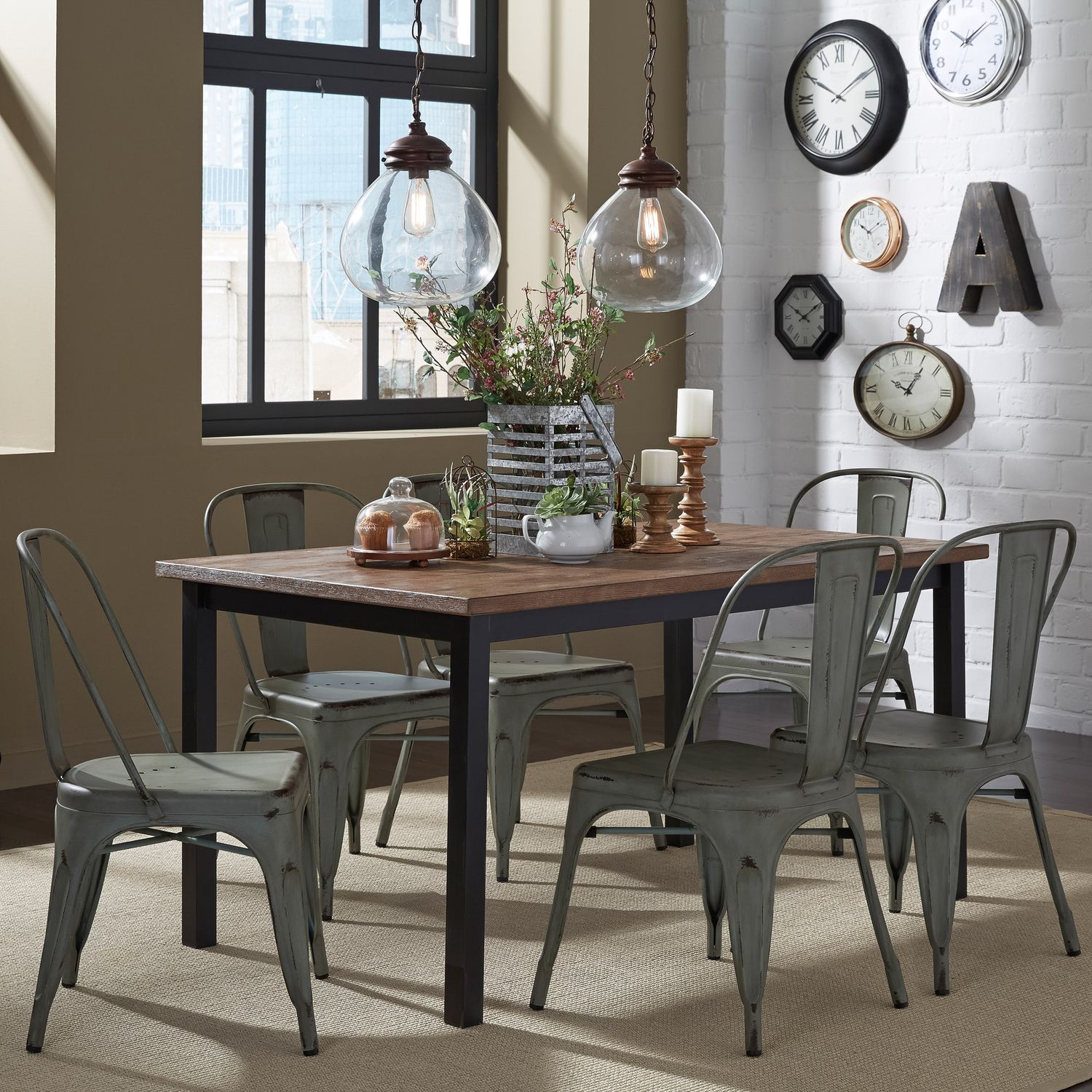 Vintage Series Bow Back Side Chair - Green