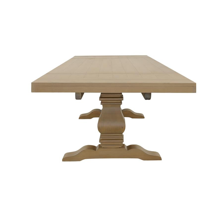 Florence 126-inch Extension Dining Table Rustic Honey