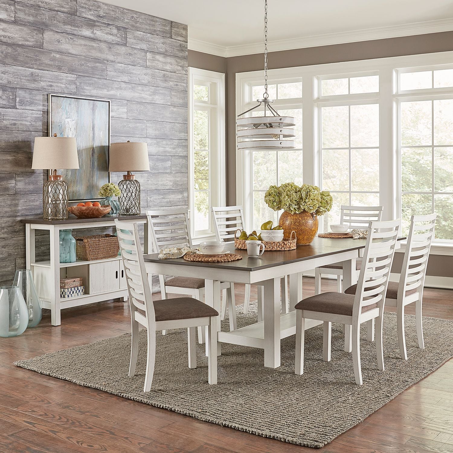 Brook Bay 7 Piece Trestle Table Set