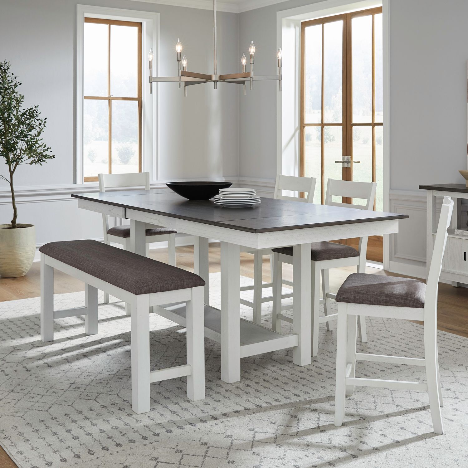 Brook Bay Opt 6 Piece Gathering Trestle Table