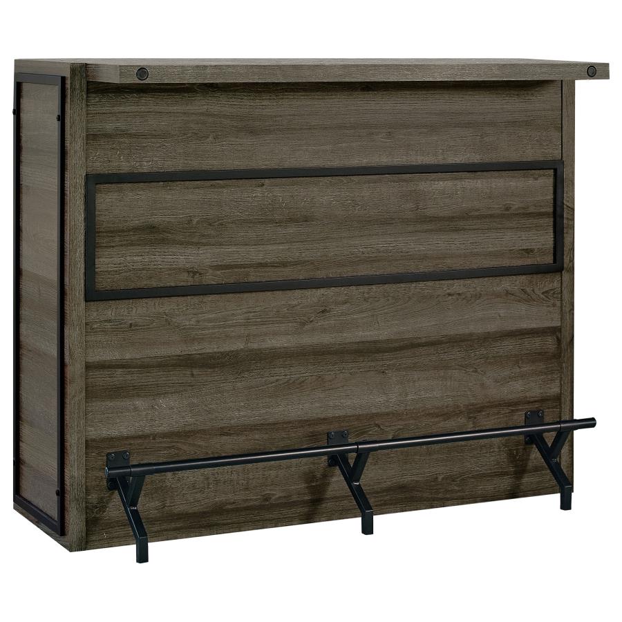 Joe 3-shelf Composite Wood Home Bar Wine Cabinet Aged Oak