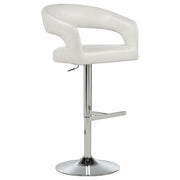 Travia Leatherette Upholstered Adjustable Bar Stool Ivory