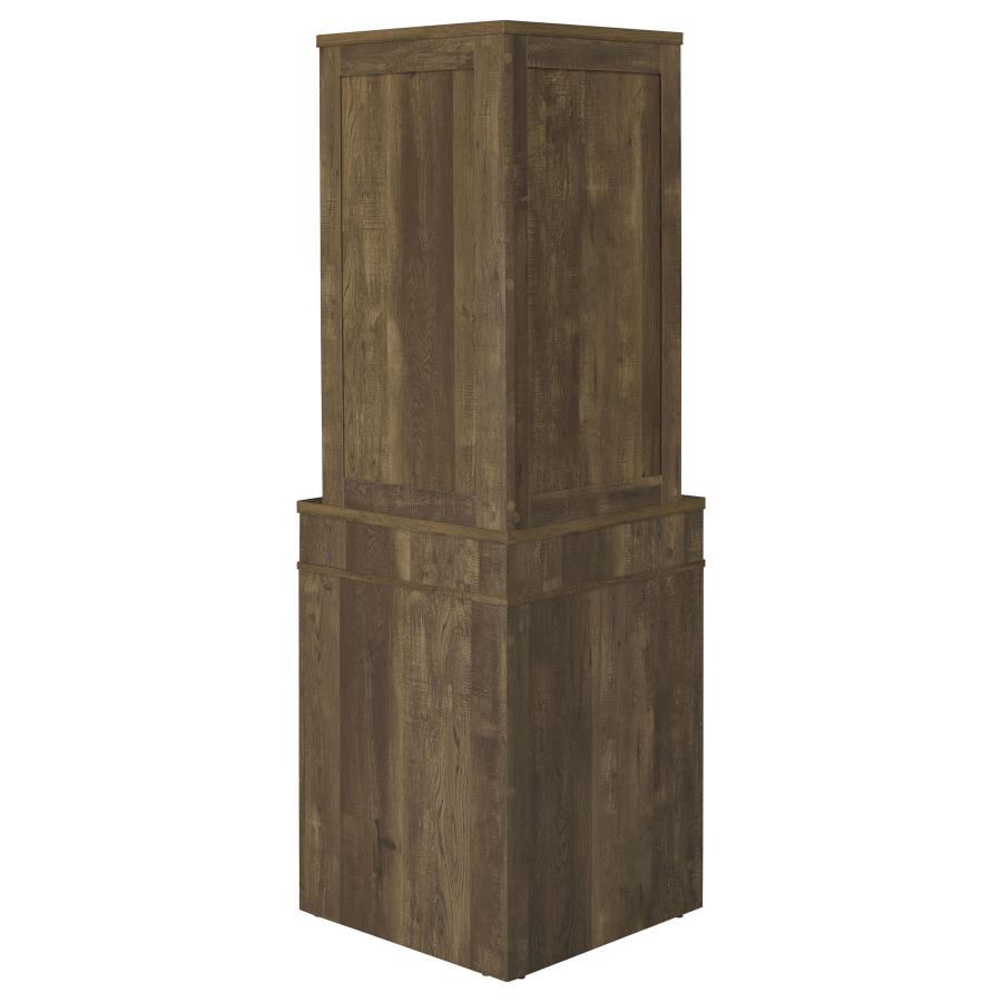 Alviso 1-drawer Corner Home Bar Wine Cabinet Rustic Oak