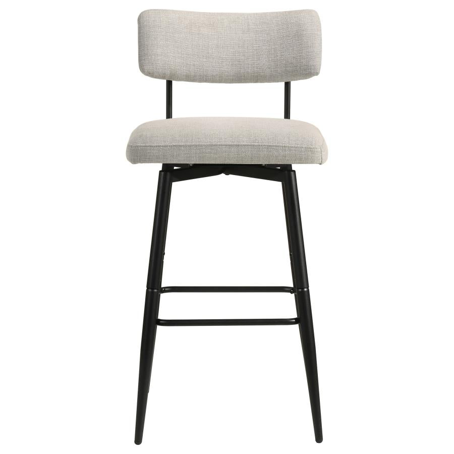 Levine Fabric Upholstered Swivel Bar Chair Shell (Set of 2)