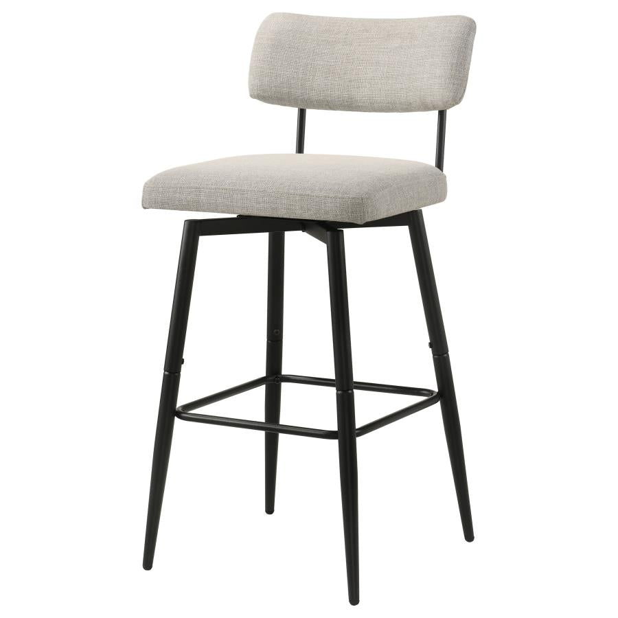 Levine Fabric Upholstered Swivel Bar Chair Shell (Set of 2)