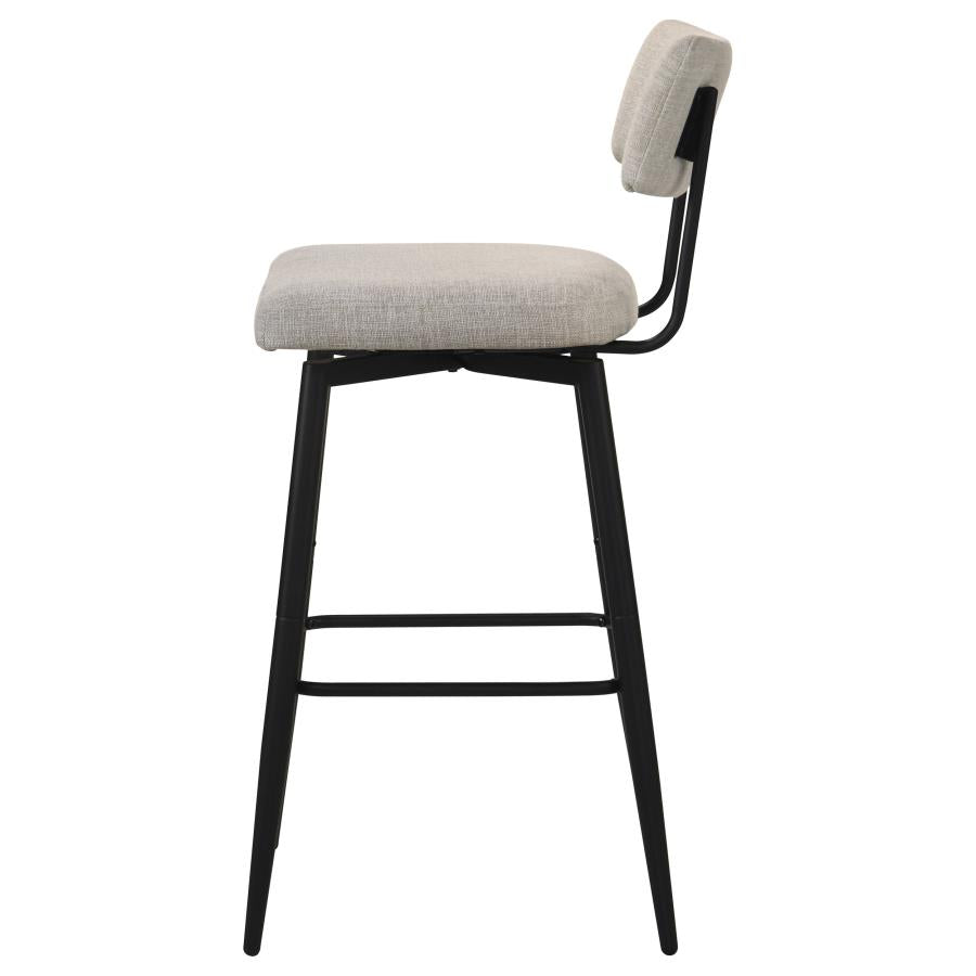 Levine Fabric Upholstered Swivel Bar Chair Shell (Set of 2)