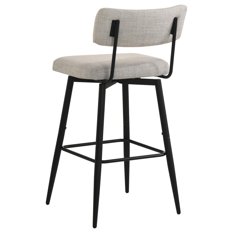 Levine Fabric Upholstered Swivel Bar Chair Shell (Set of 2)