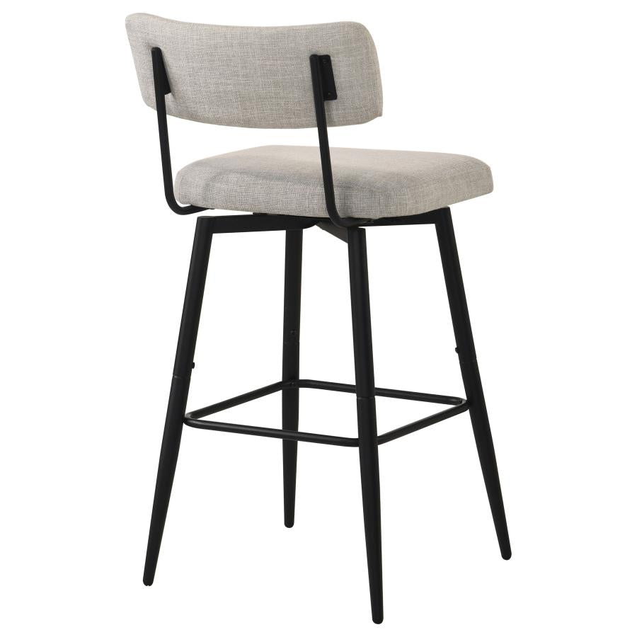 Levine Fabric Upholstered Swivel Bar Chair Shell (Set of 2)