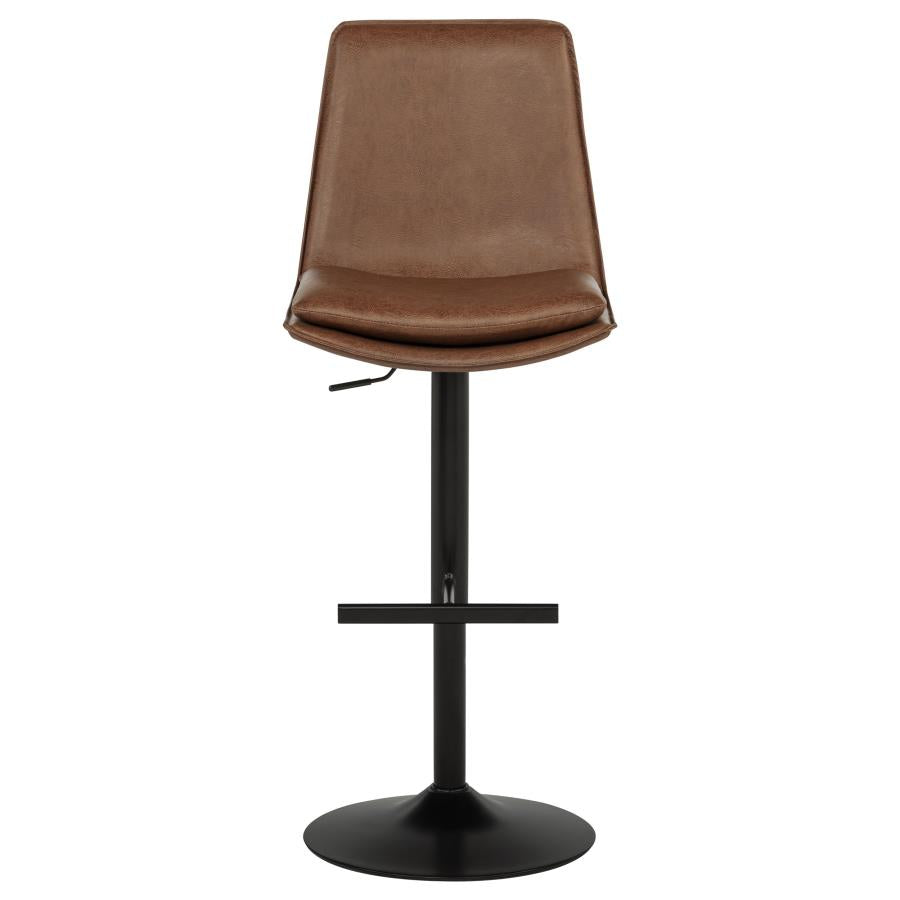 Eldridge Faux Leather Upholstered Adjustable Bar Stool Coffee