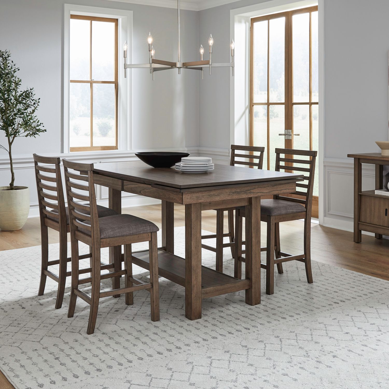 Brook Bay 5 Piece Gathering Trestle Table