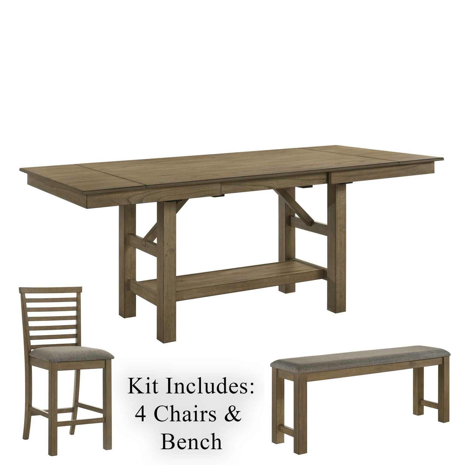 Brook Bay 6 Piece Gathering Table Set