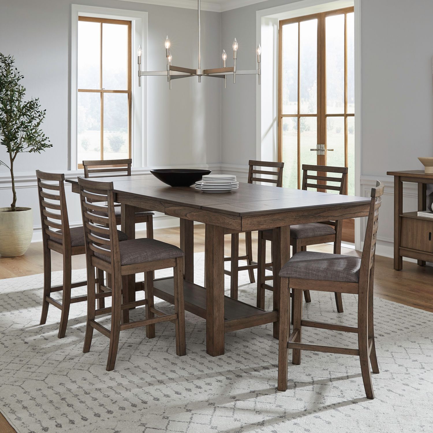 Brook Bay 7 Piece Gathering Trestle Table