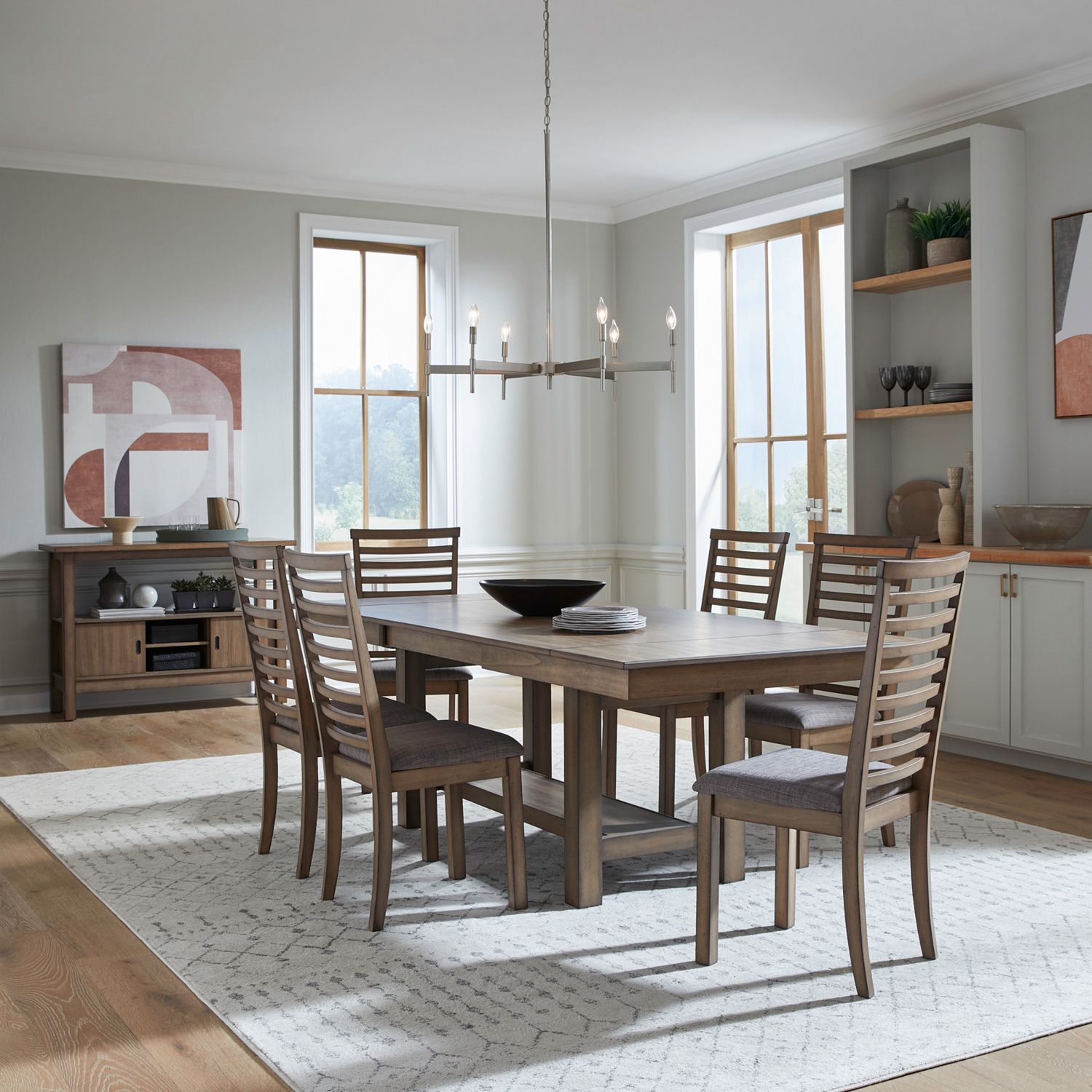 Brook Bay 7 Piece Trestle Table Set