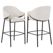 Chadwick Fabric Upholstered Bar Chair Beige (Set of 2)