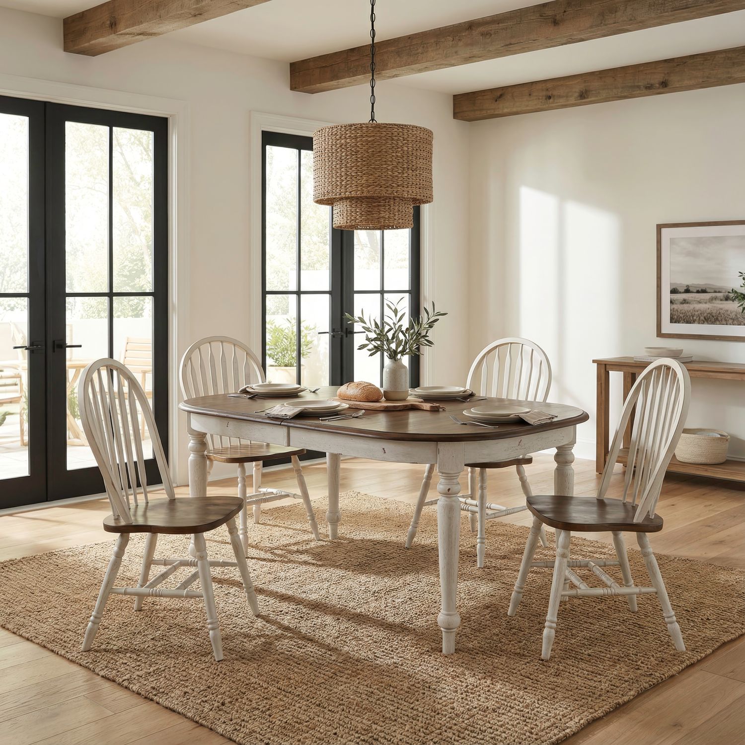 Carolina Crossing 5 Piece Leg Table Set