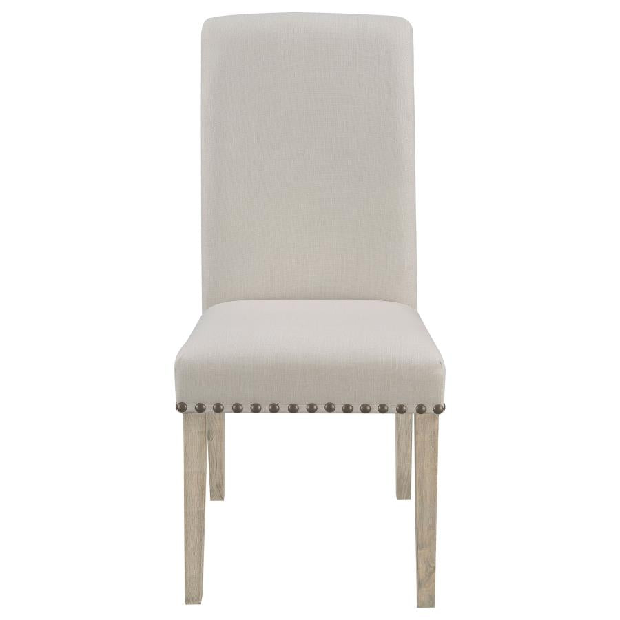 Salem Fabric Upholstered Dining Side Chair Beige (Set of 2)
