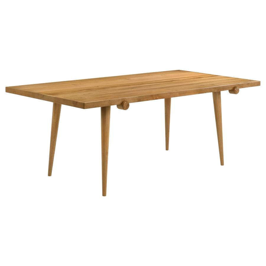 Fabra 7-piece 79-inch Rectangular Dining Set Honey Wheat