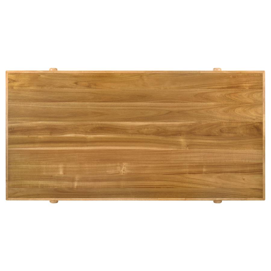 Fabra 7-piece 79-inch Rectangular Dining Set Honey Wheat