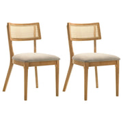 Fabra Cane Back Side Chair Honey Wheat (Set of 2)