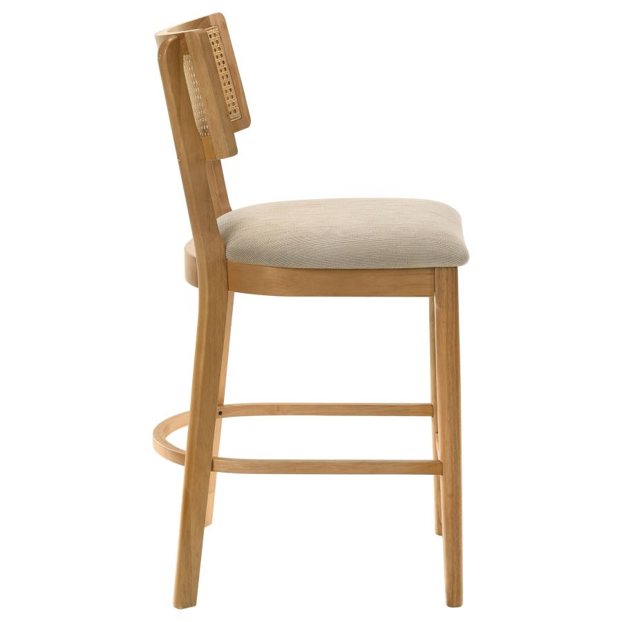 Fabra Cane Back Counter Height Chair Honey Wheat (Set of 2)
