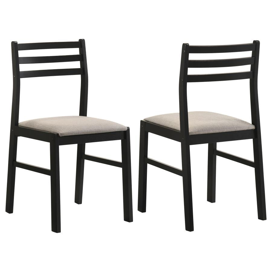 HP10.26 - Wood Side Chair in Black / Beige