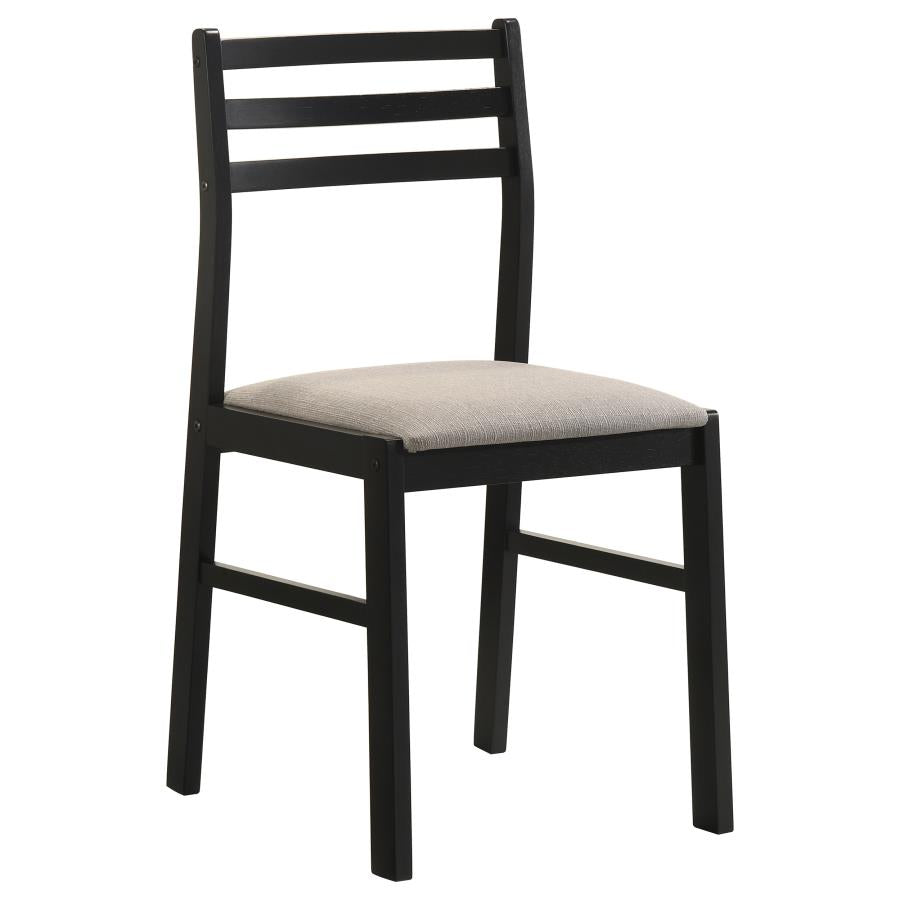 HP10.26 - Wood Side Chair in Black / Beige