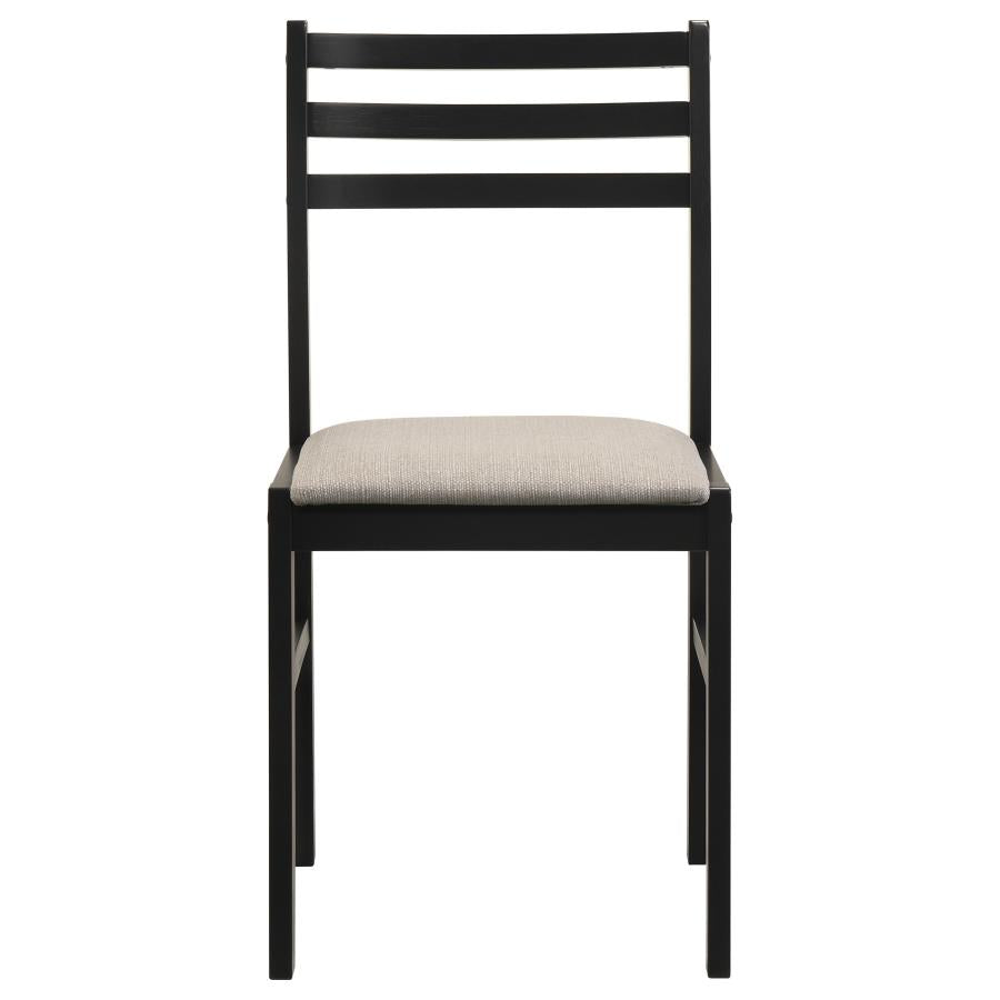 HP10.26 - Wood Side Chair in Black / Beige
