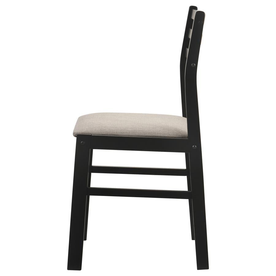 HP10.26 - Wood Side Chair in Black / Beige