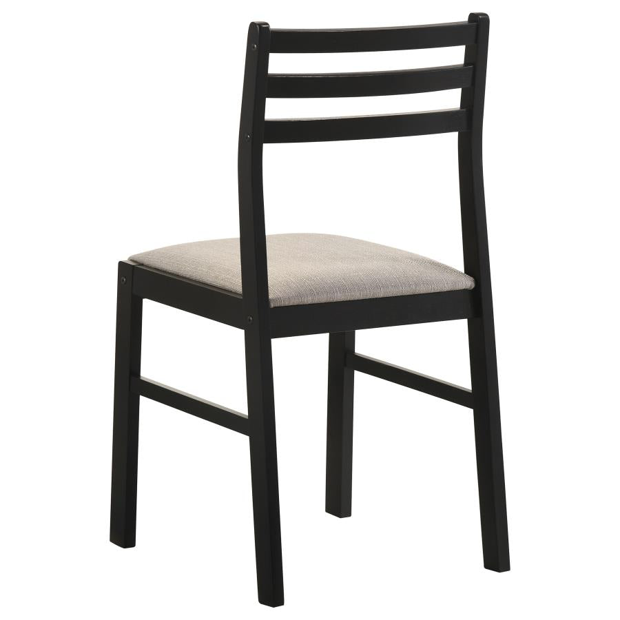 HP10.26 - Wood Side Chair in Black / Beige