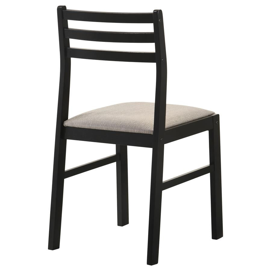 HP10.26 - Wood Side Chair in Black / Beige