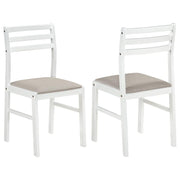 HP10.26 - Wood Side Chair in White / Beige