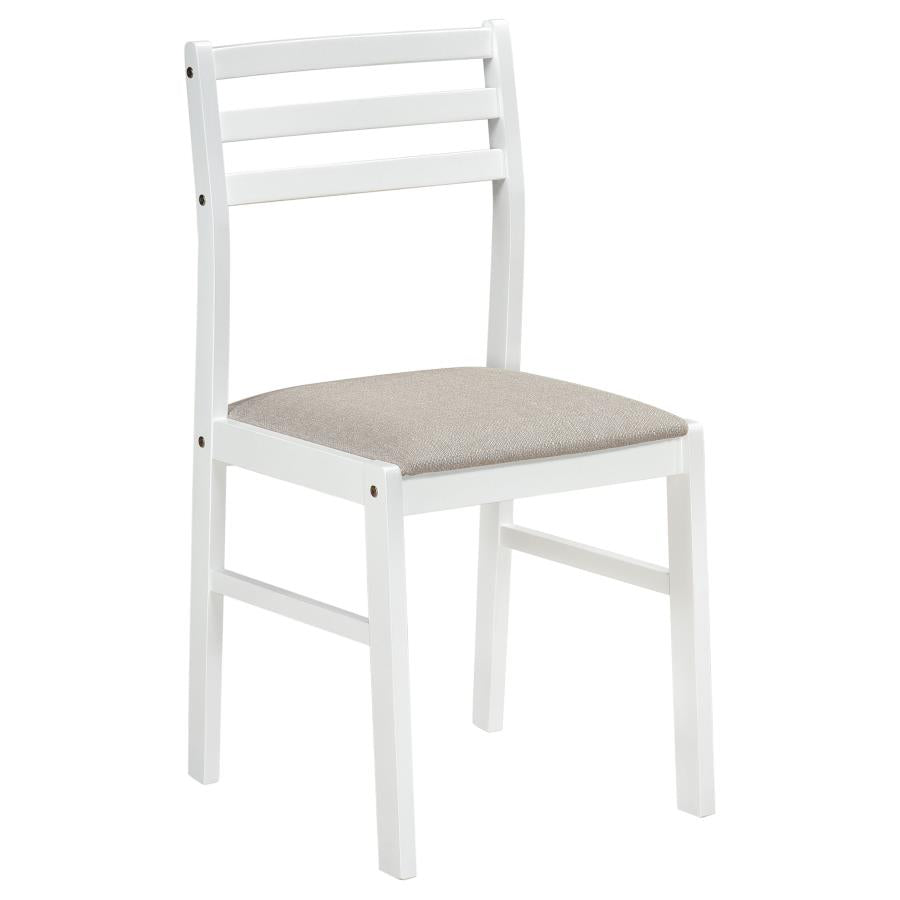HP10.26 - Wood Side Chair in White / Beige