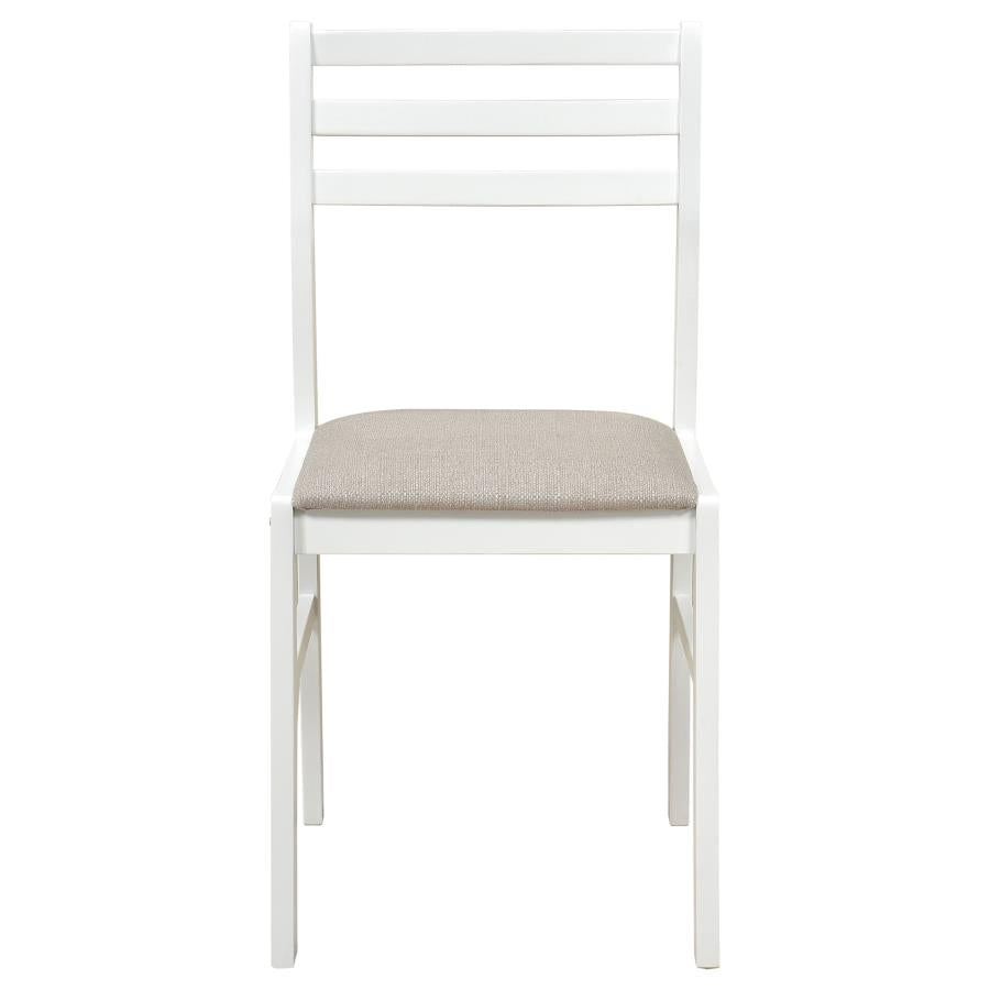 HP10.26 - Wood Side Chair in White / Beige