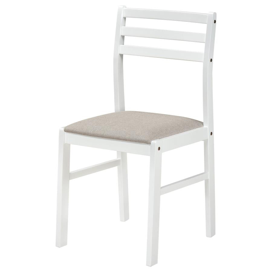 HP10.26 - Wood Side Chair in White / Beige
